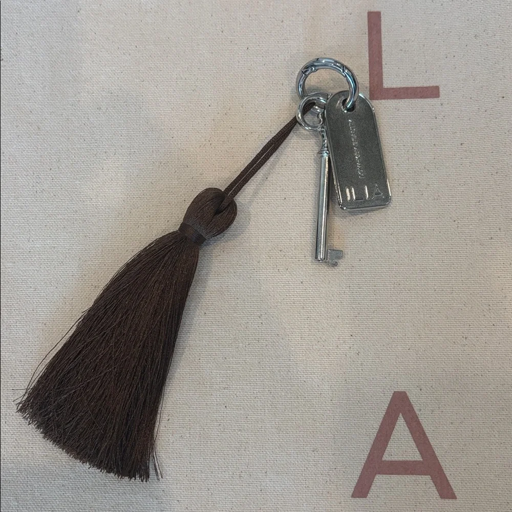 Sale! New ILIA Beauty Signature Logo Key Ring & Structured Canvas Tote Bag